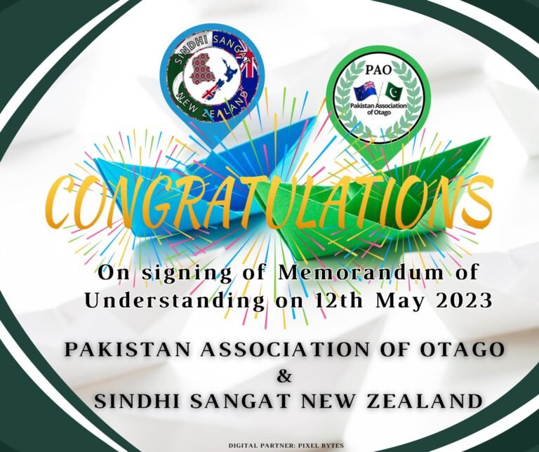 Exciting Announcement – MoU Signing between Sindhi Sangat New Zealand (SSNZ) and PAO.